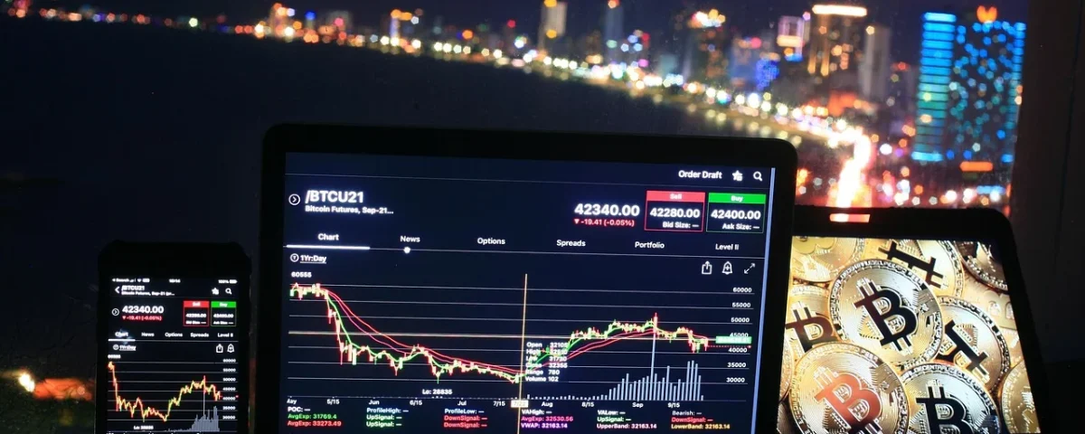 Bearish market decline chart