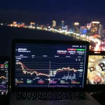 Bearish market decline chart