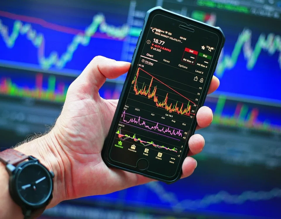 Abstract finance graph fluctuation