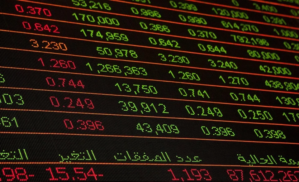 Financial graph uptrend momentum