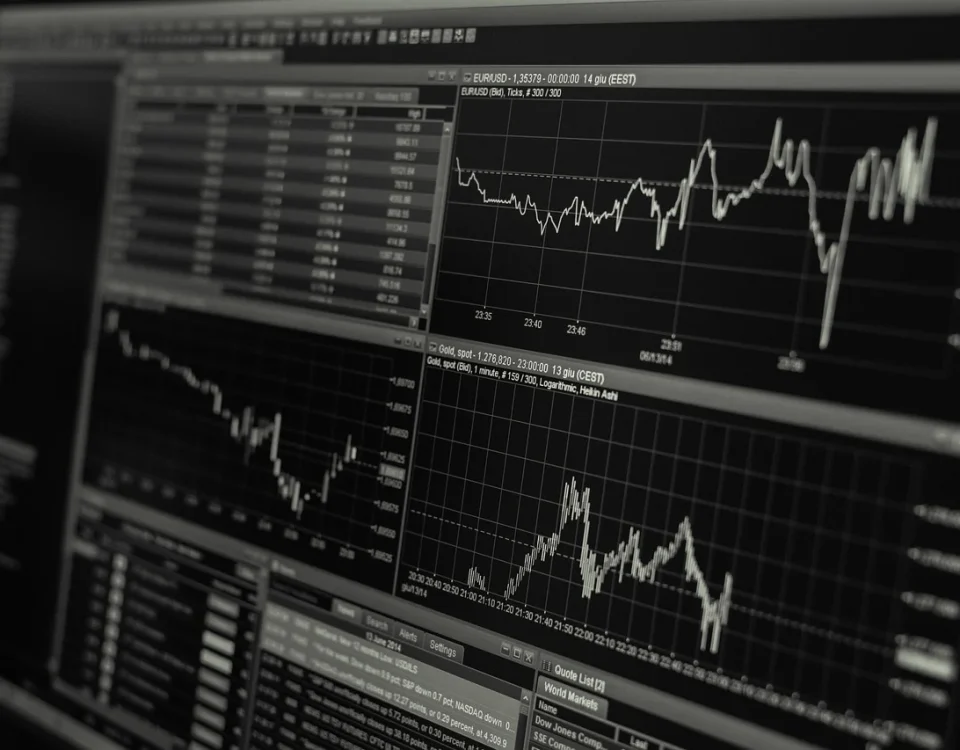Digital finance trading graph